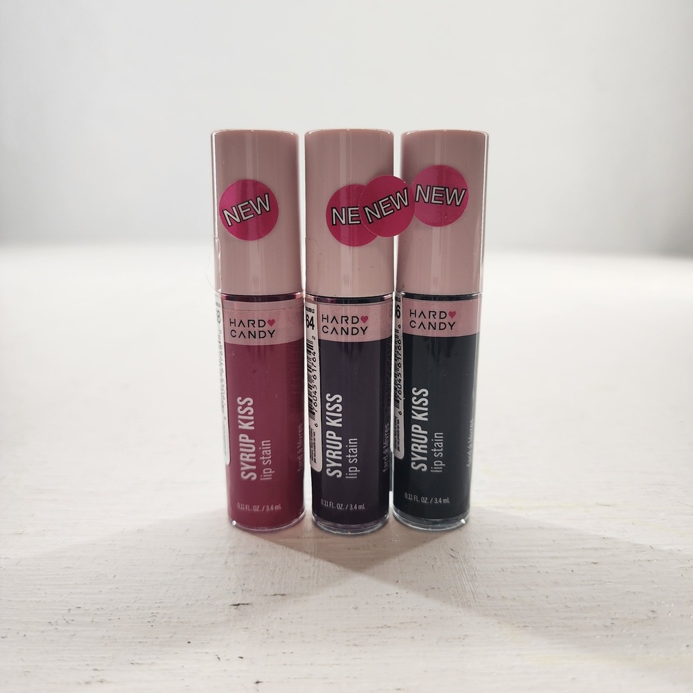 x3 Hard Candy Syrup Kiss Lip Stain Bundle 1768 1764 1766 Makeup Cosmetics Beauty